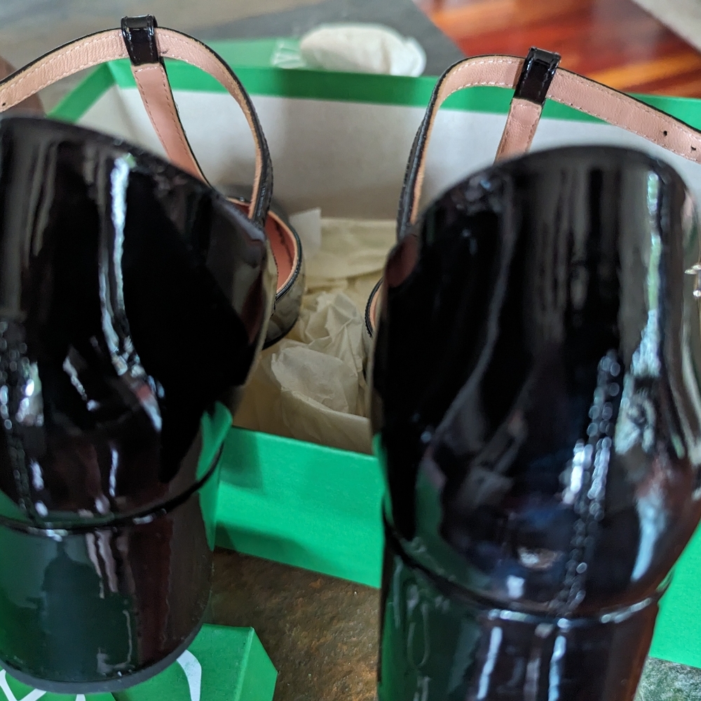 J. Crew Black Patent Leather T-Strap Millie Pump, 7M, NEW! - Picture 5 of 11